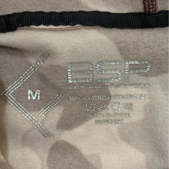 Better Sports Performance BSP rust/peach camo 1/4 zip sweatshirt hoodie medium - Picture 14 of 14